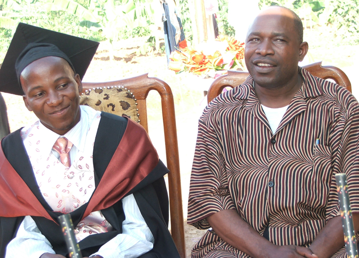 Dr. Benard and Dr. JBN, on Benard's graduation day from Makerere University.