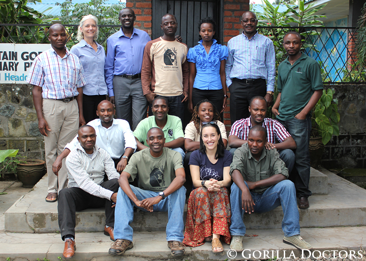 Dr. Jan and the Gorilla Doctors team at the Regional Headquarters in Musanze, Rwanda.