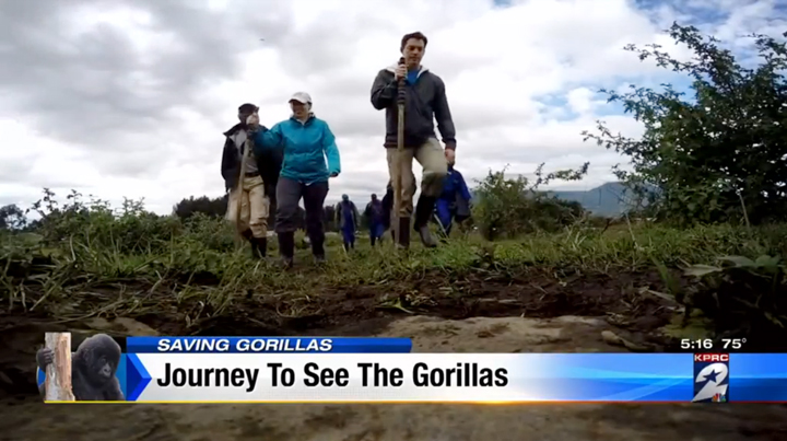 Anchorman Andy Cerota treks to see the mountain gorillas in Rwanda.