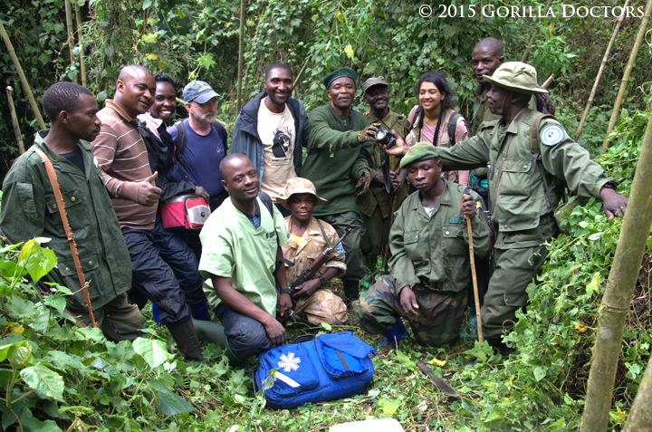 The field team stops for a photo after a successful intervention.