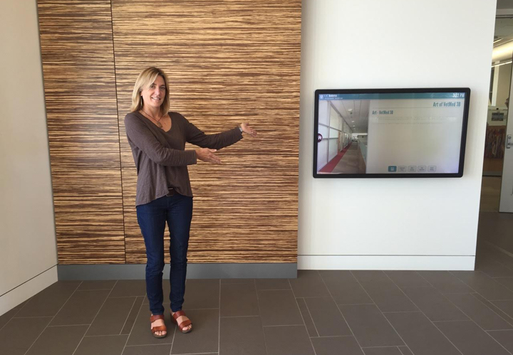 Gorilla Doctors director Dr. Kirsten Gilardi shows the future home of the "Sleep of Reason" sculpture.