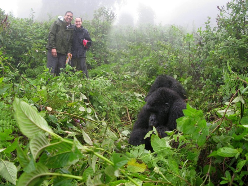 Oteil and Jess Burbridge in Rwanda. 